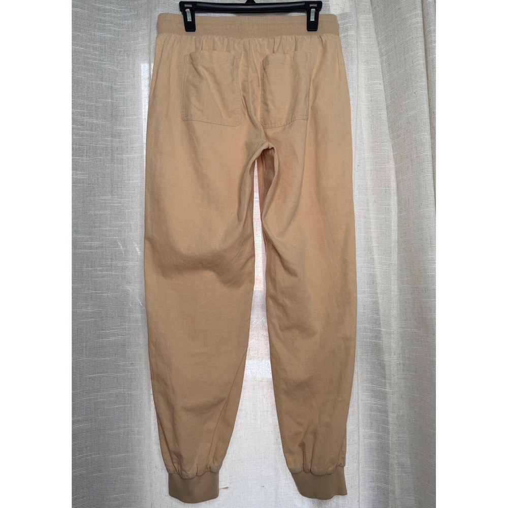 Pact Canopy Organic Cotton Linen Blend Jogger Pants Beige Women's‎ Size Small - Picture 2 of 8
